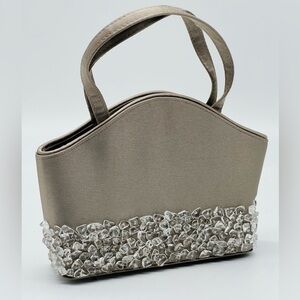 Vanessa small silver evening handbag